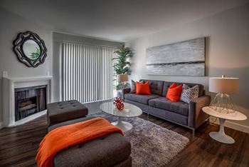 Cozy gas fireplace
